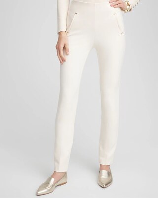 Juliet Ponte Trim Detail Ankle Pants