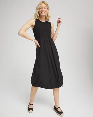 Zenergy® UPF Smocked Midi Dress click to view larger image.