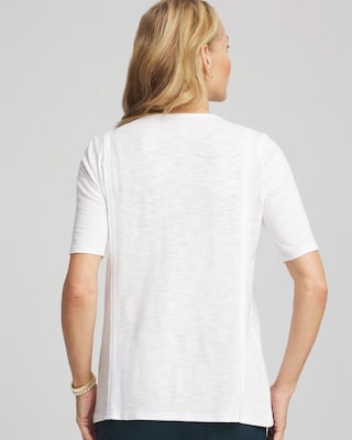 Double-Knit Paneled Elbow Tee click to view larger image.