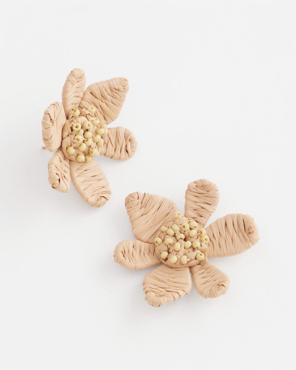 No Droop® Raffia Wrapped Stud Earrings