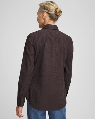 No Iron™ Animal Print Jacquard Shirt
