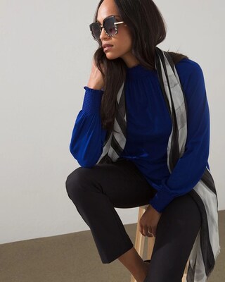 Touch of Cool Gathered Neck Top