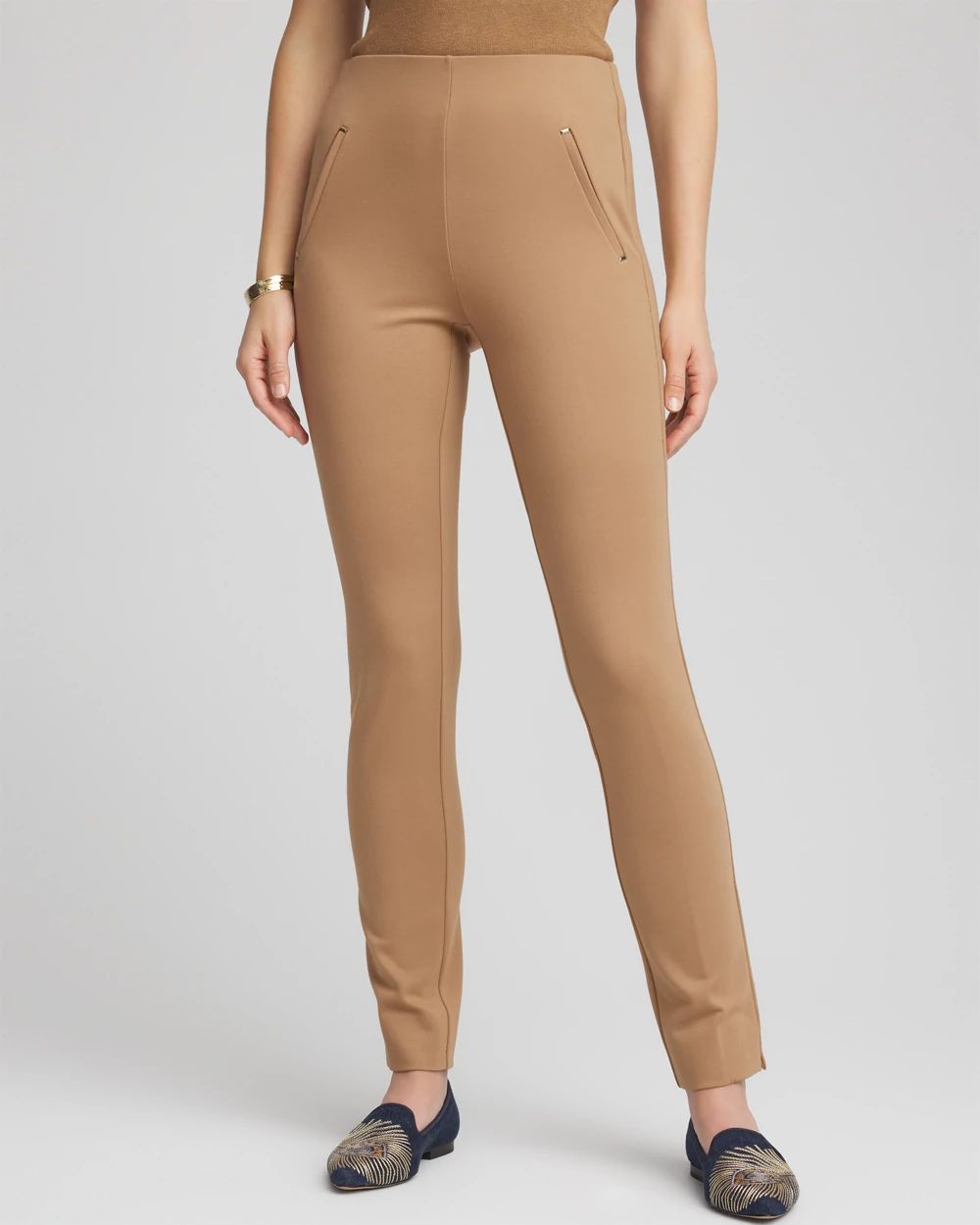 Petite Juliet Ponte Trim Detail Pants