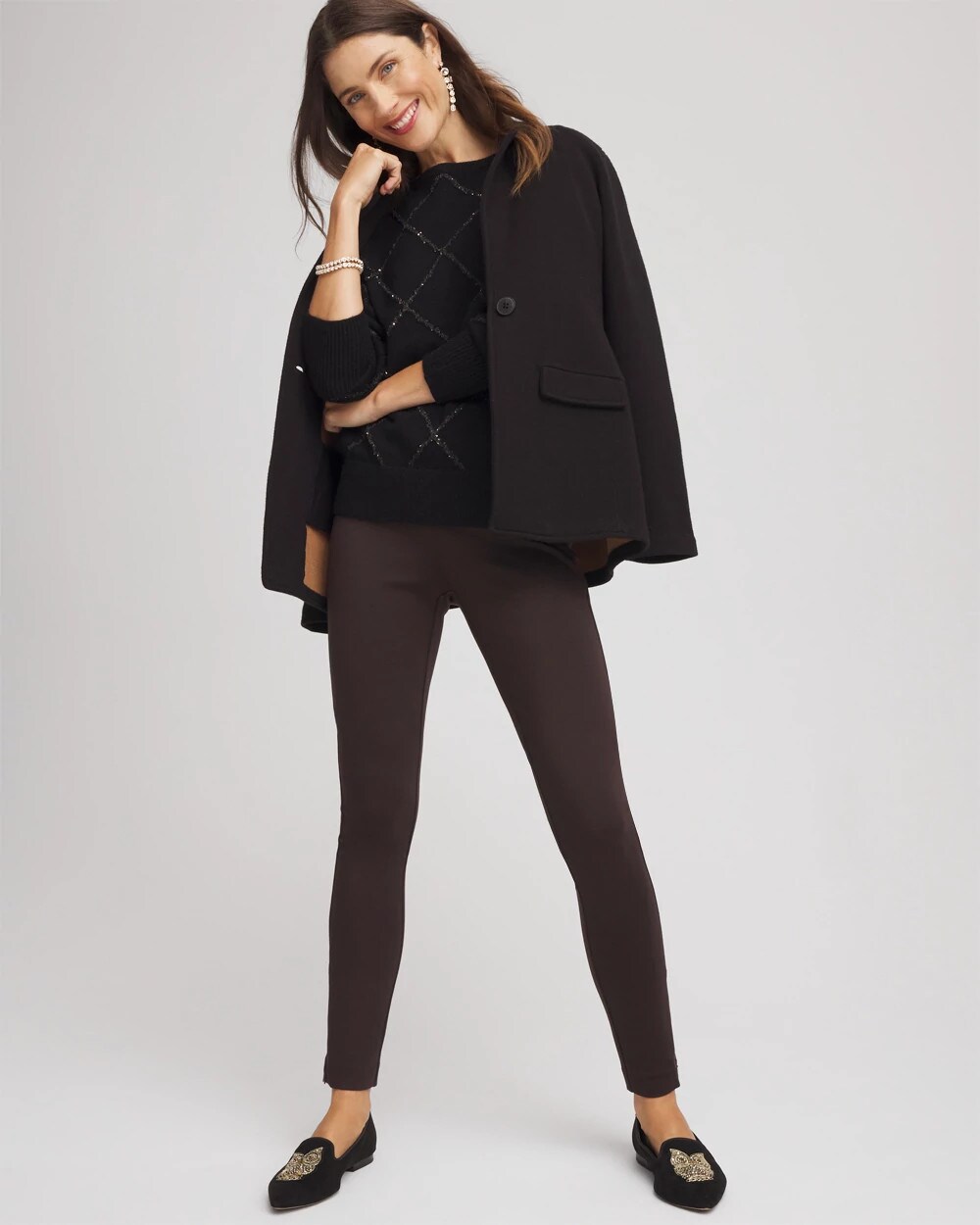 Juliet Slim Zip-Ankle Leggings