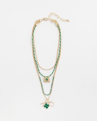 St. Patrick's Day Convertible Multi Strand Necklace click to view larger image.