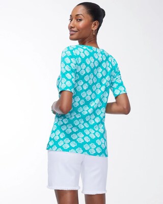 Pima Shell Print Everyday Tee
