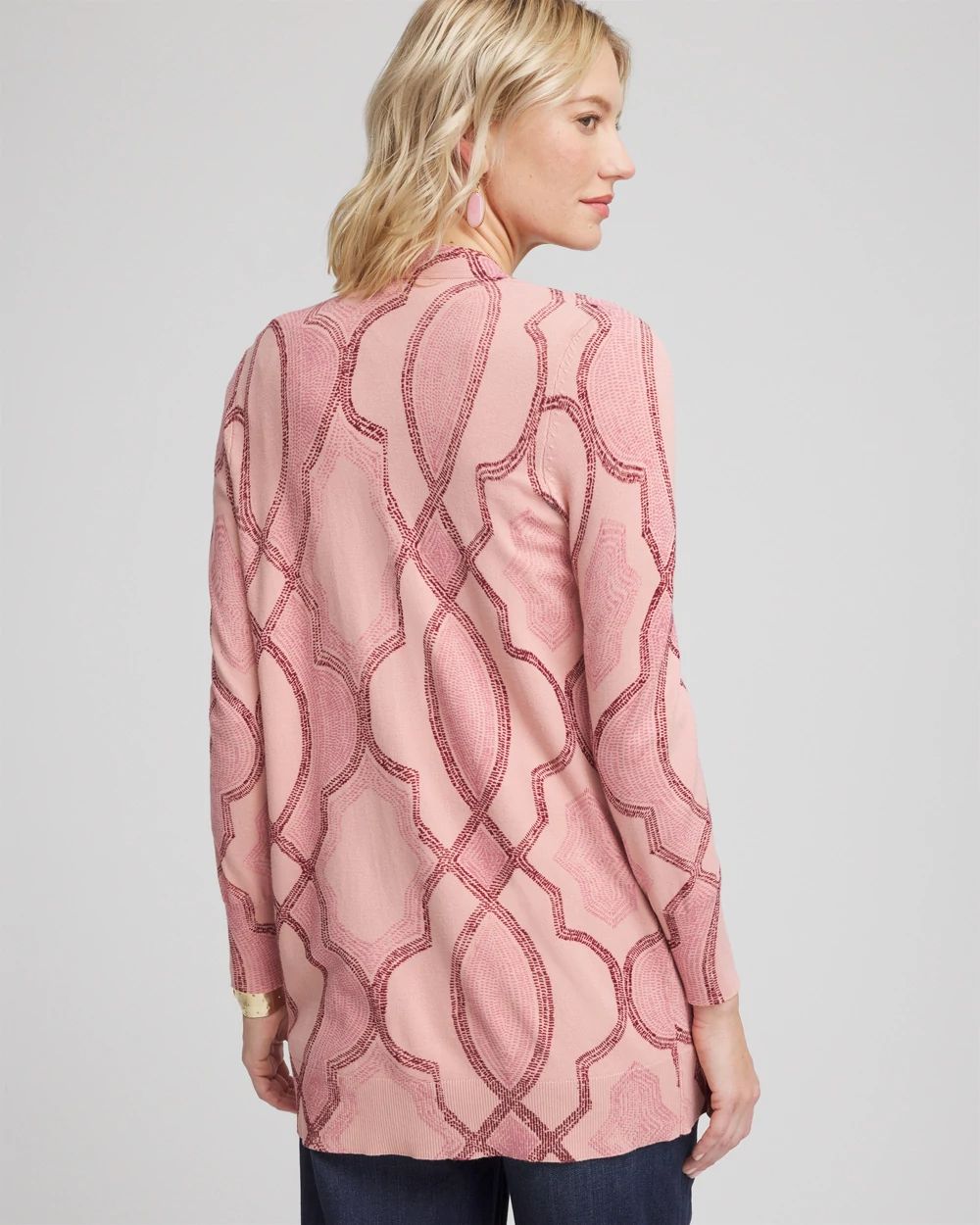Tile Open-Front Cardigan