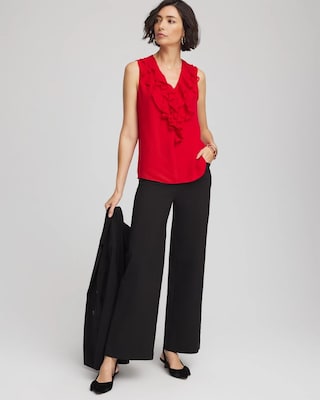 Satin Ruffle Tank click to view larger image.