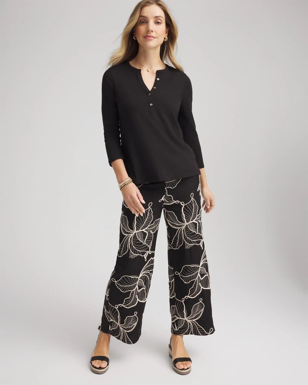 Cotton Slub Henley Shirt click to view larger image.