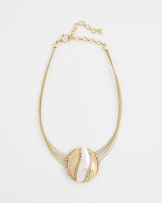 Mixed-Metal Safari Pendant Necklace