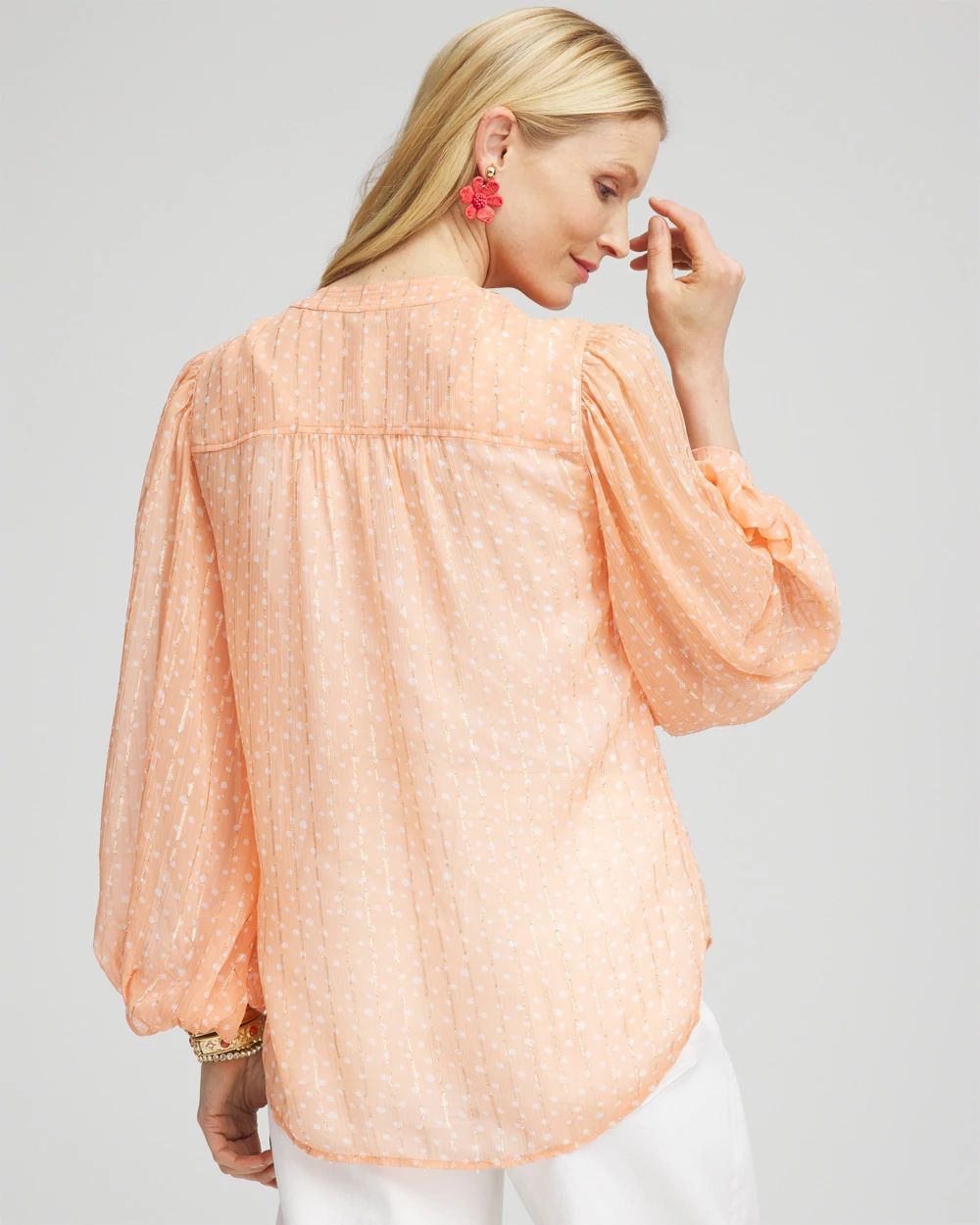 Metallic Jacquard Blouse click to view larger image.