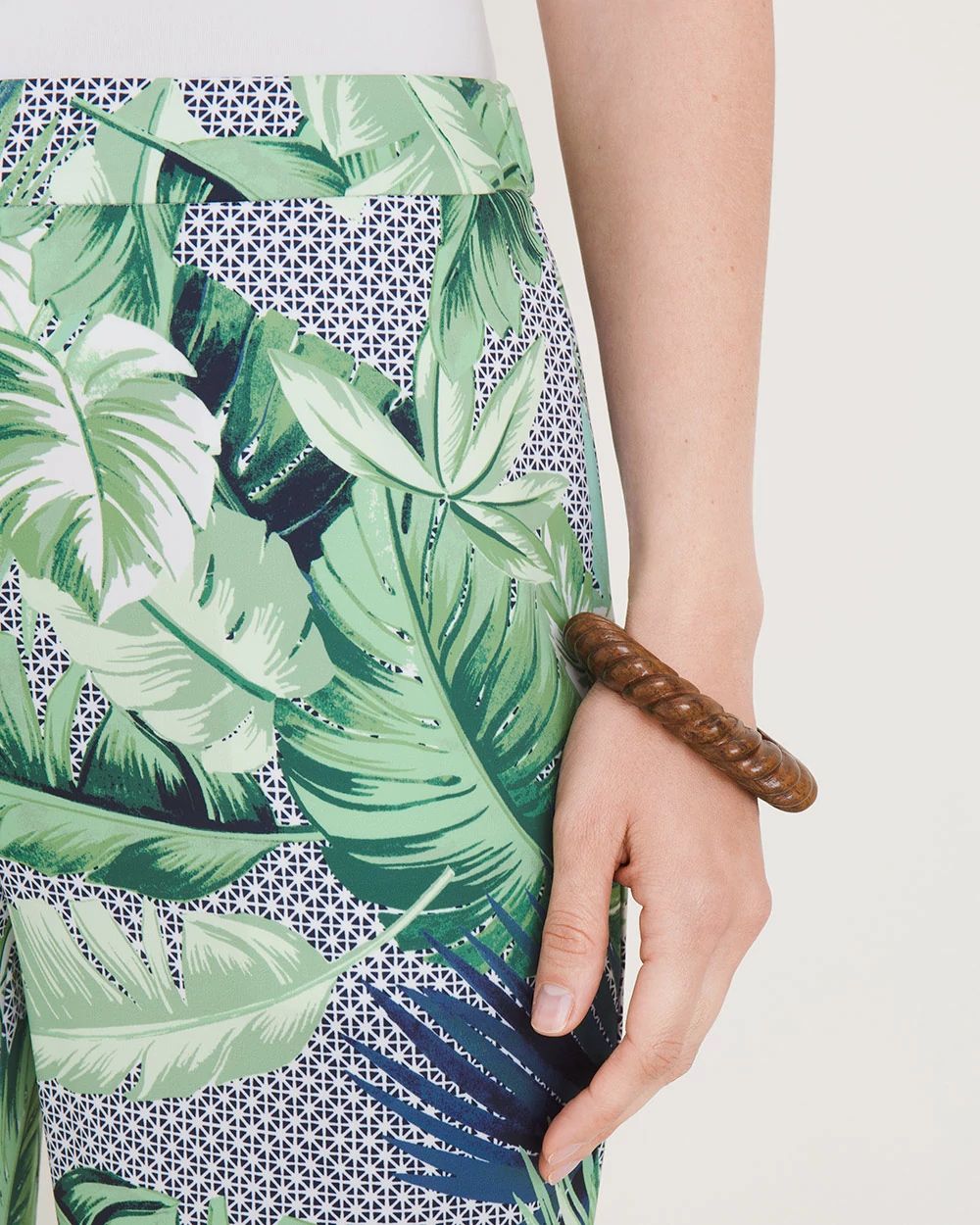 Palm-Print Pants