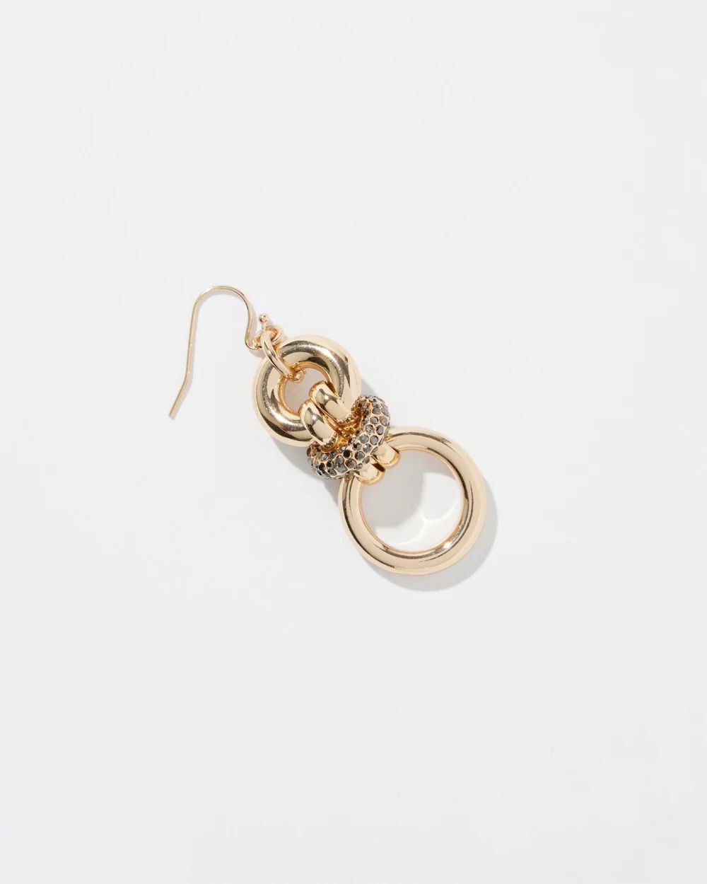 Gold Tone Links Drop Earrings