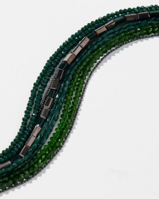 Green Multistrand Necklace