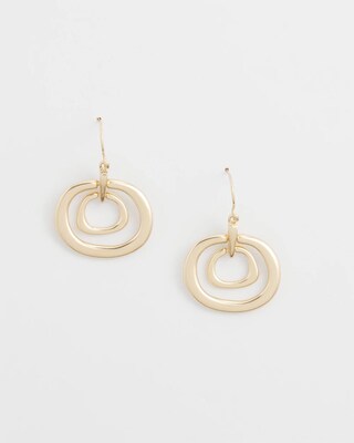 Eccentric Gold Tone Drop Earrings