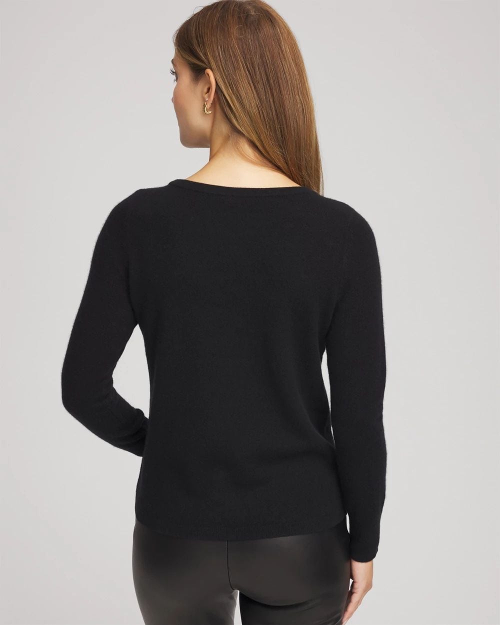 Embellished Cashmere Pullover Sweater click to view larger image.