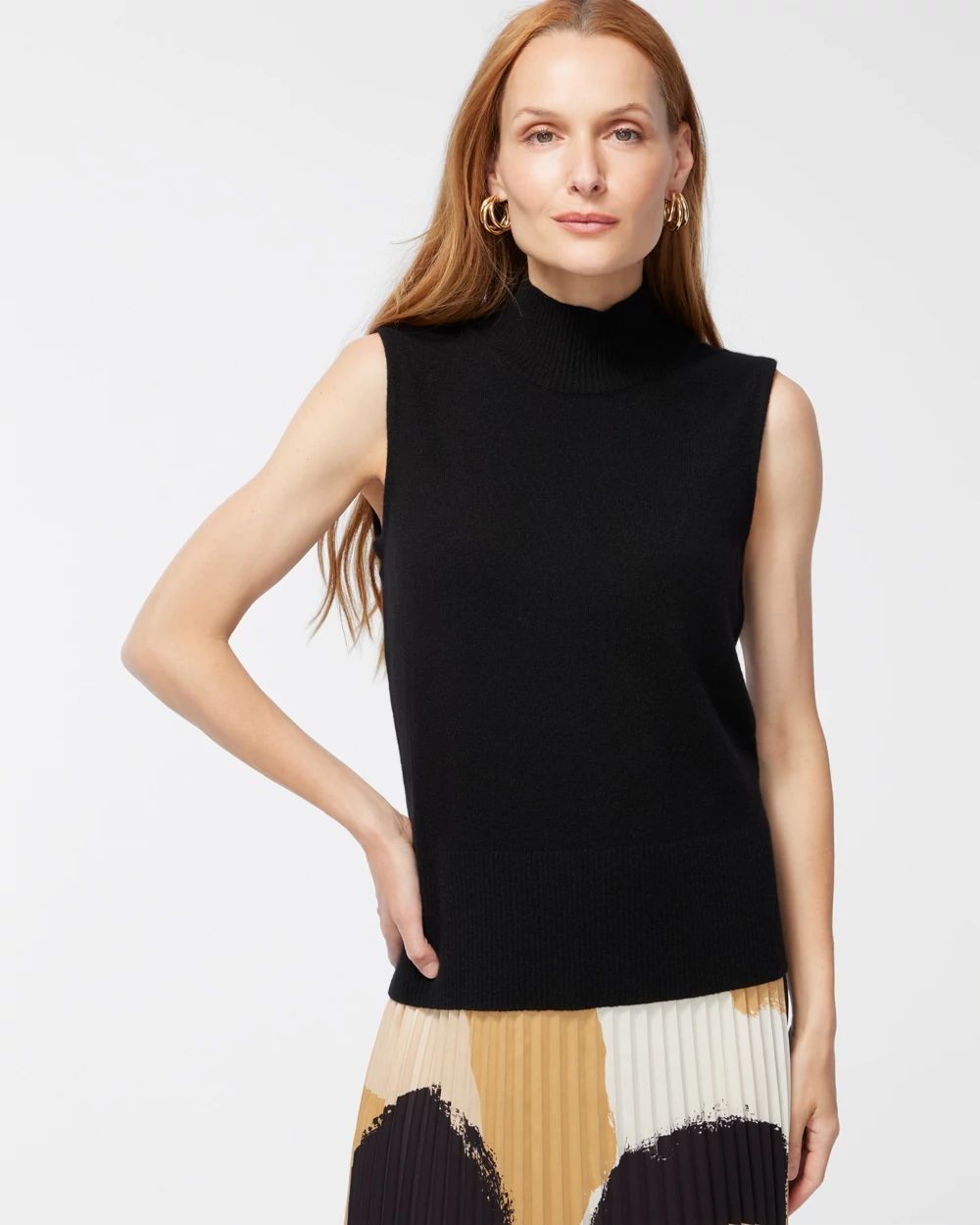 Black Label Cashmere Shell Tank