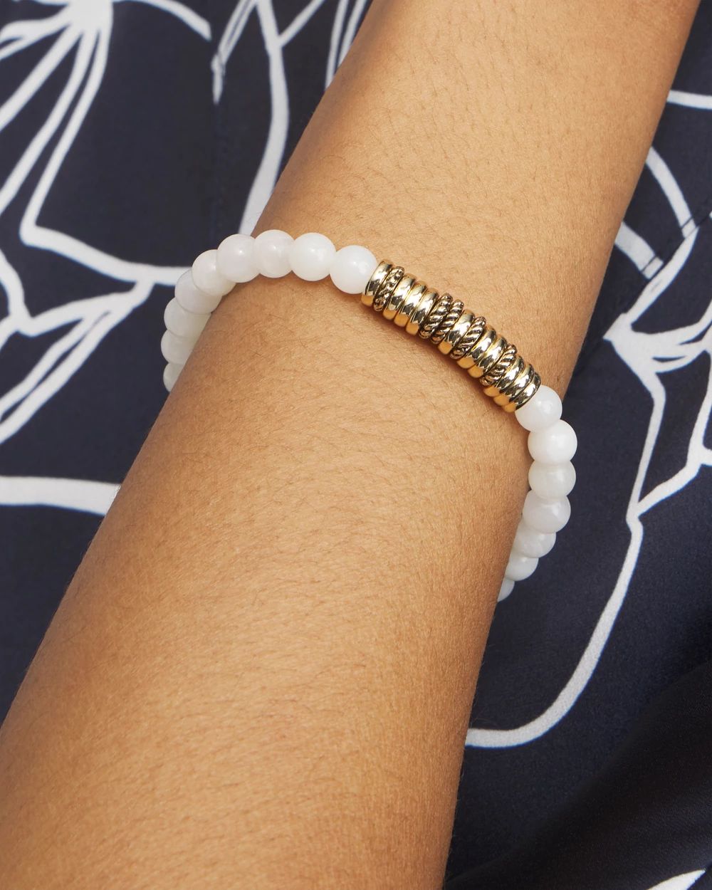 White Jade Hero Strech Bracelet