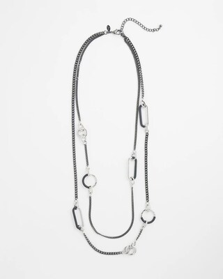 Long Double Chain Necklace