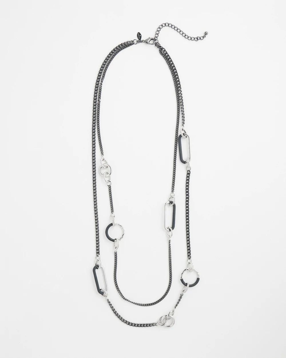 Long Double Chain Necklace