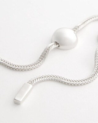 Silver Loop Drop Necklace click to view larger image.
