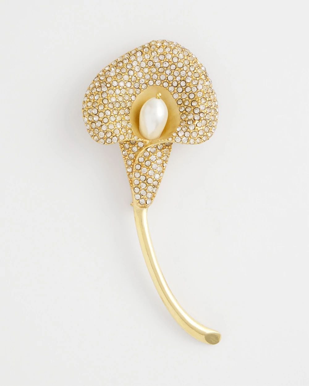 Encrusted Calla Lily Brooch