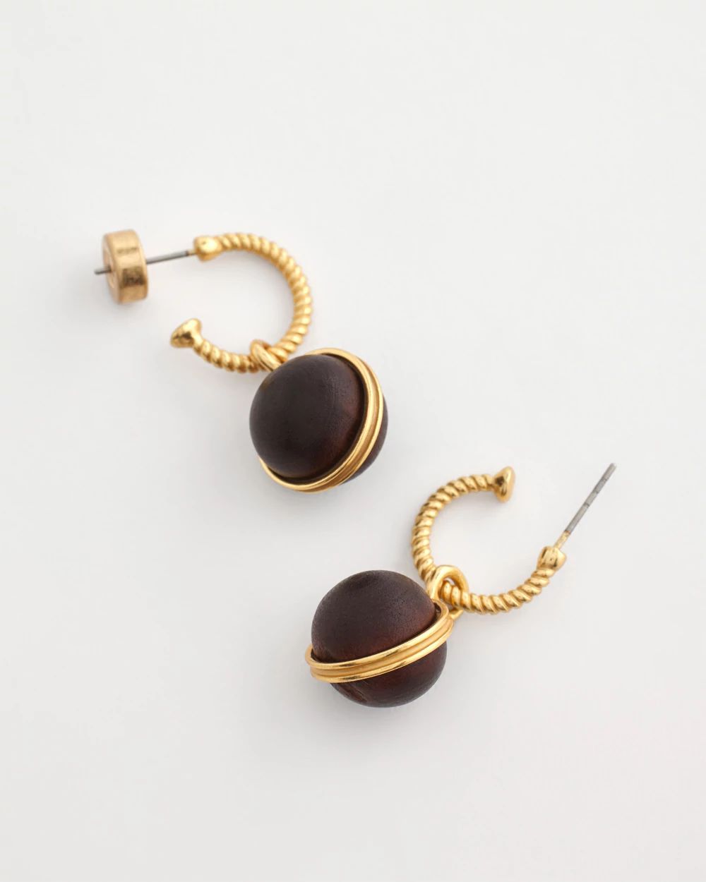 No Droop® Wooden Lantern Earrings
