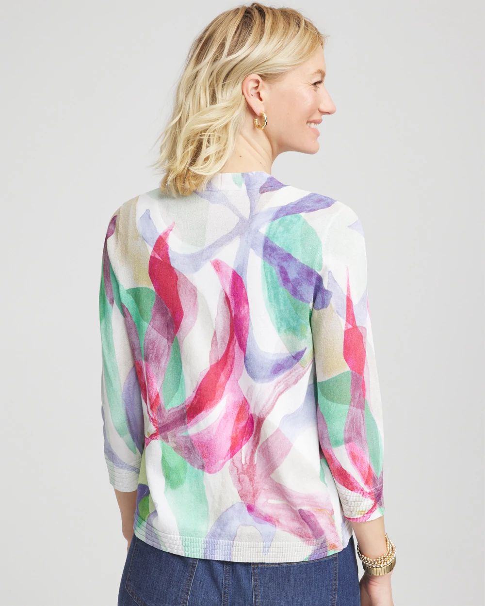 Summer Romance Watercolor Cardigan