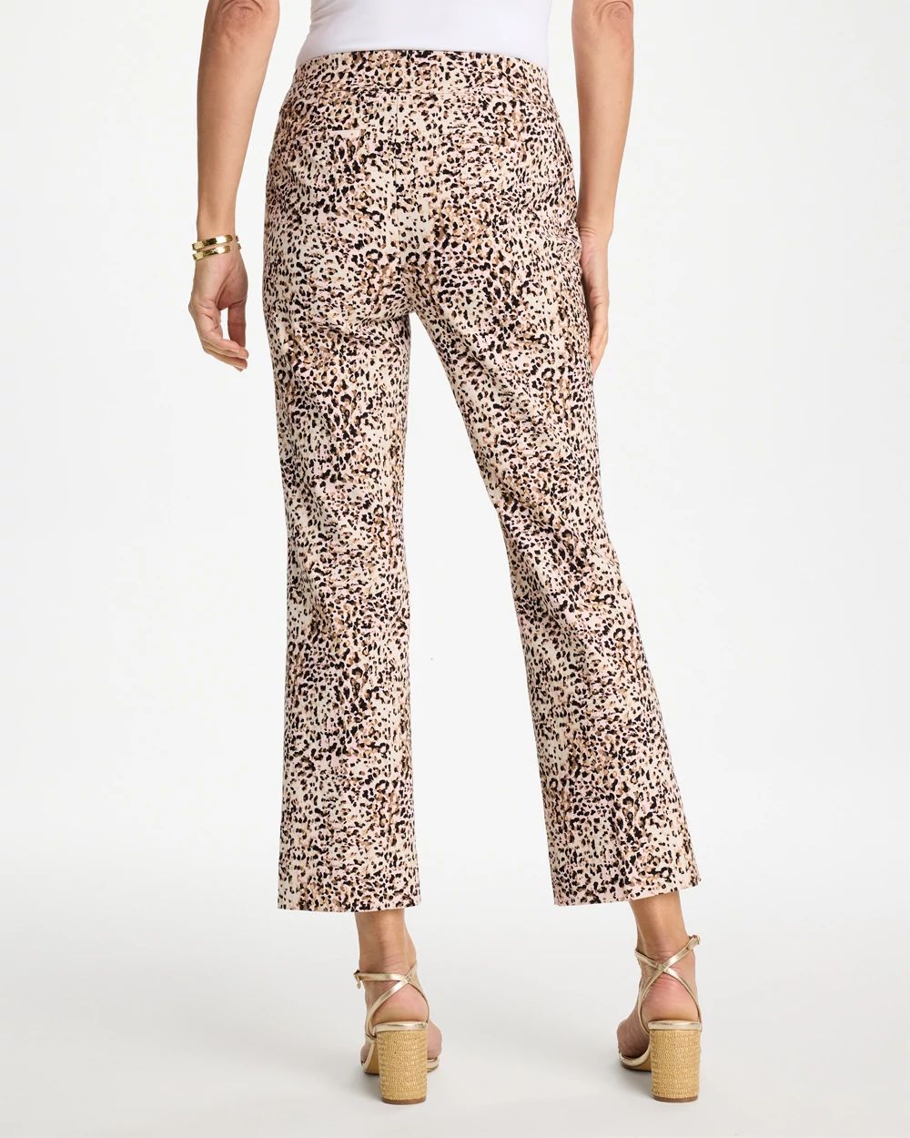 Brigitte™ Animal Print Crop Flare Pants click to view larger image.