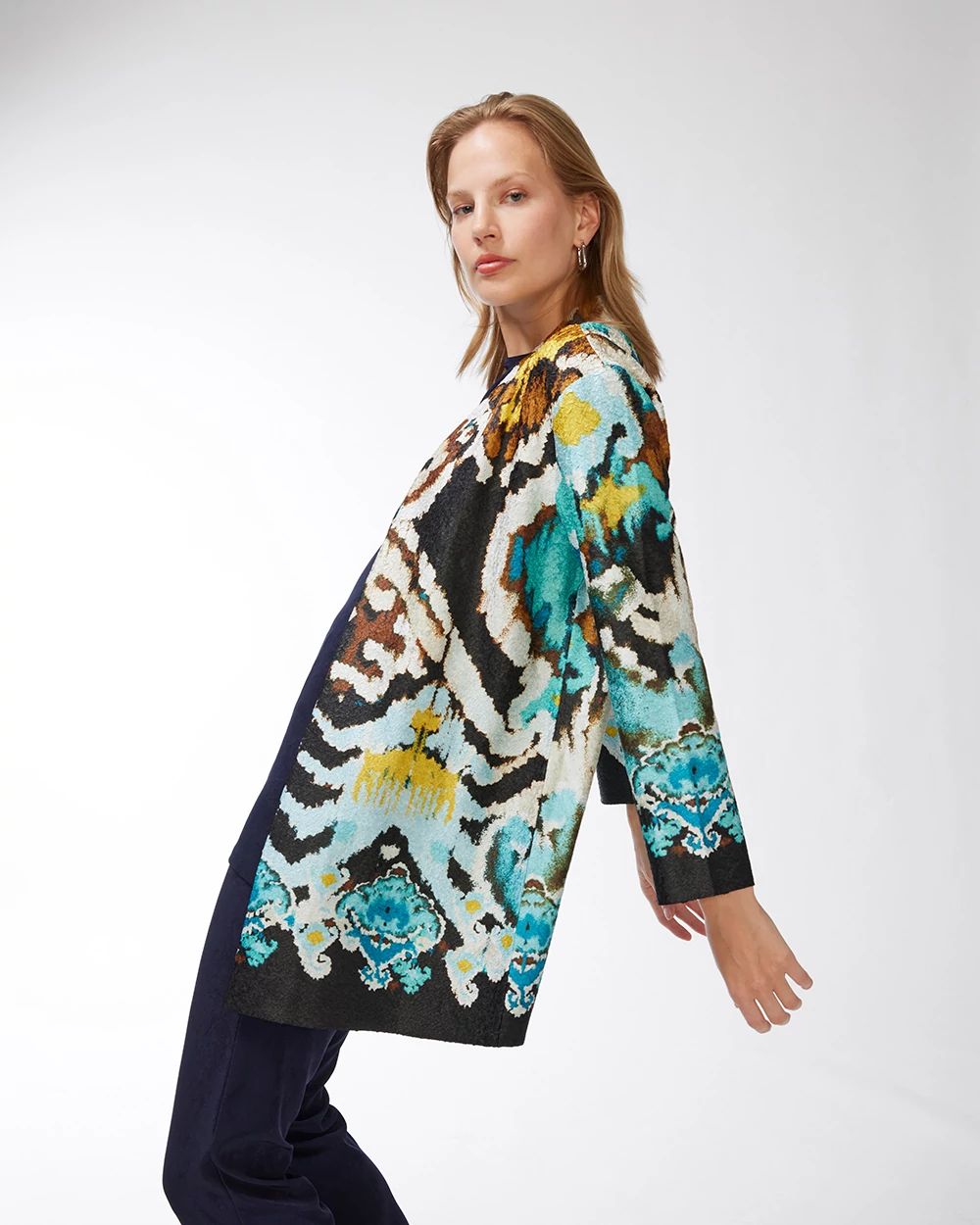 Travelers Collection Ikat Crushed Jacket
