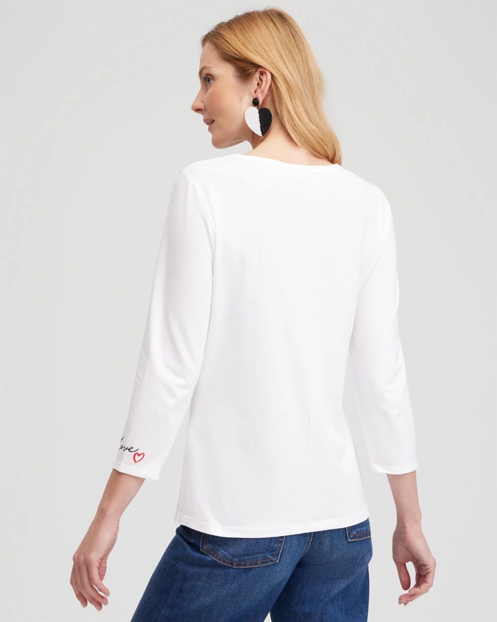 Embroidered Love Note Tee click to view larger image.