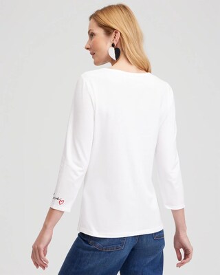Embroidered Love Note Tee click to view larger image.