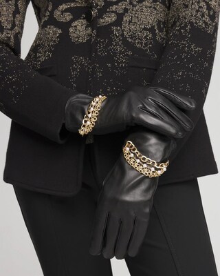 Bracelet Black Leather Gloves