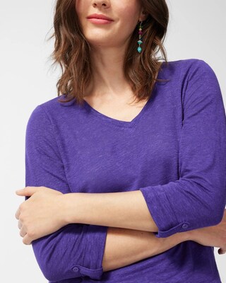 Linen 3/4 Sleeve Tee