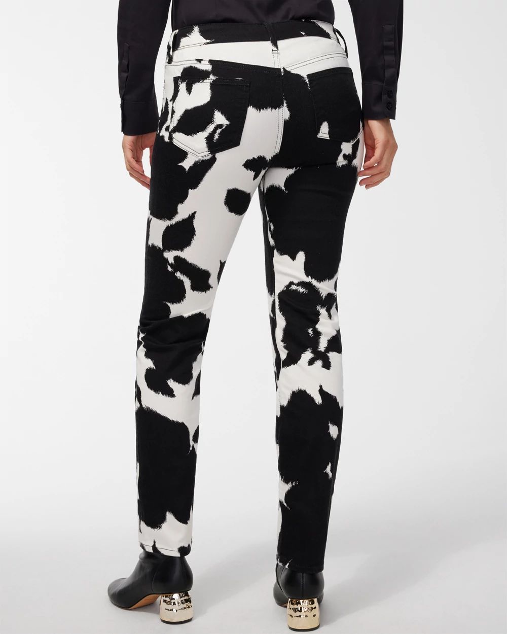 Girlfriend Petite Floral Ankle Jeans click to view larger image.
