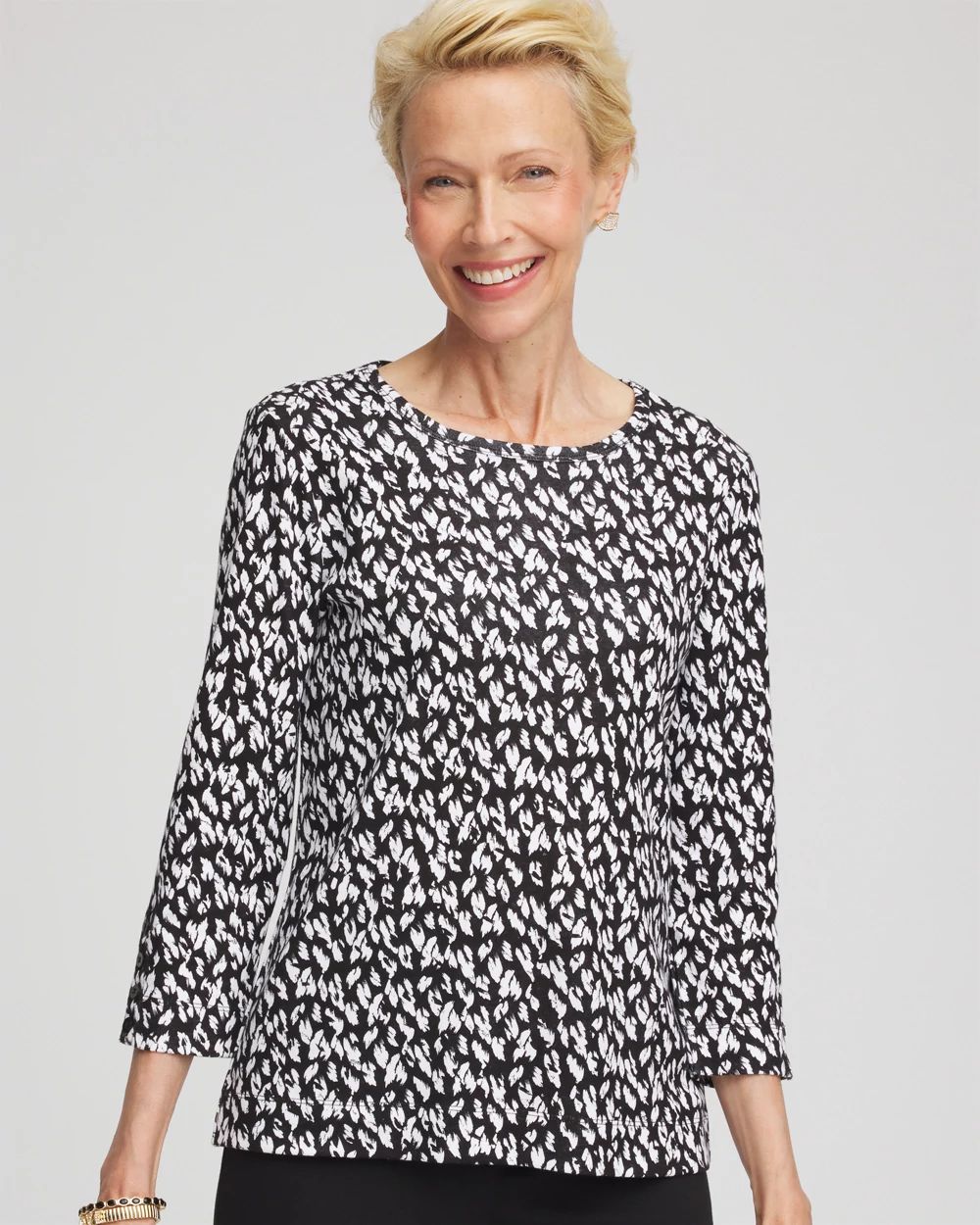 Pima Crewneck Button Tee