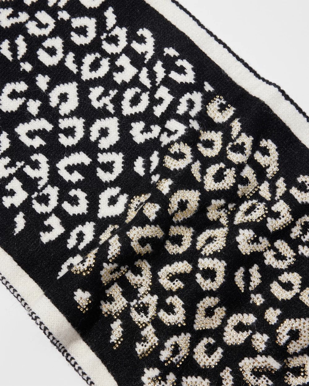 Jacquard Animal Print Scarf
