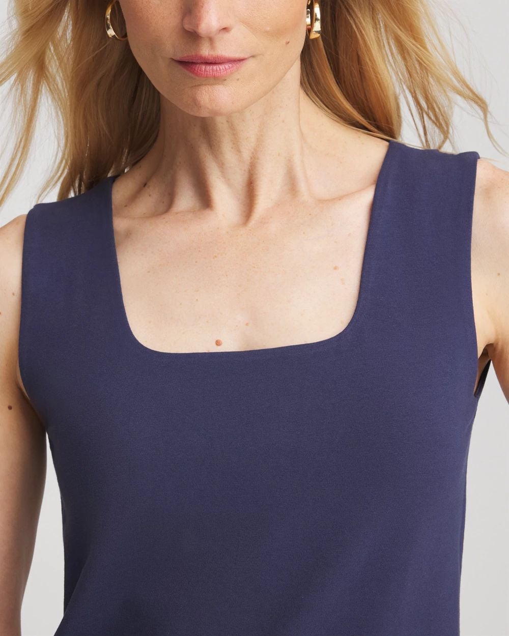 Jersey Knit Square-Neck Tank click to view larger image.