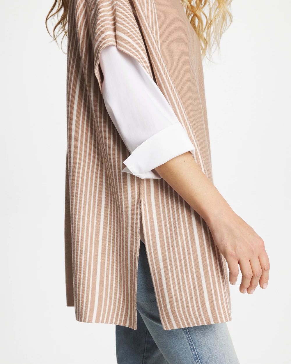 Turtleneck Sweater Poncho click to view larger image.