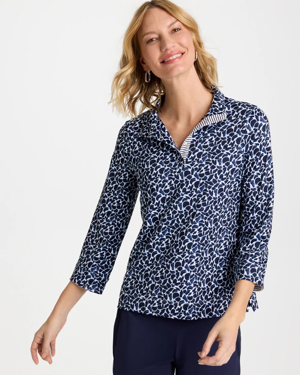 Zenergy® UPF Paint Snap Mockneck