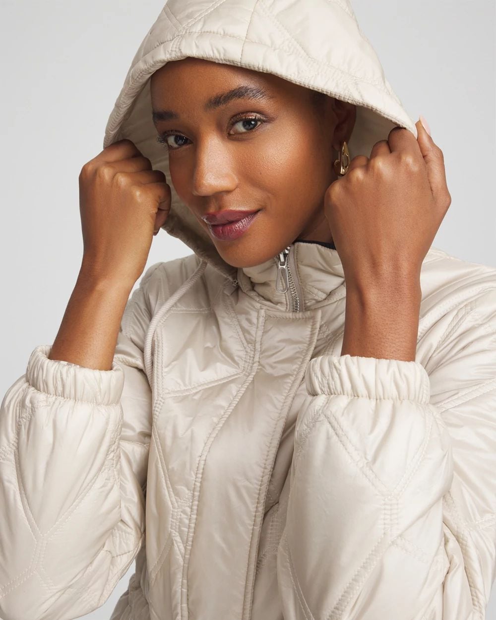 Zenergy® Water-Resistant Quilted Anorak Jacket click to view larger image.