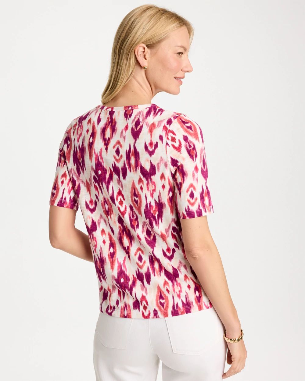 Printed Pima V-Neck Tee click to view larger image.