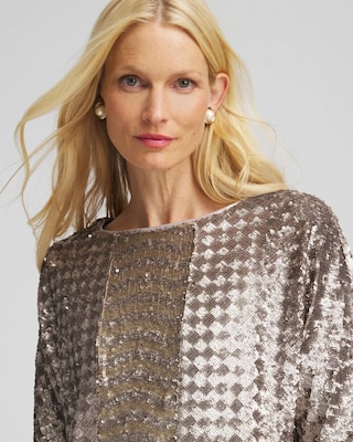 Art Deco Dolman Sequins Tee click to view larger image.