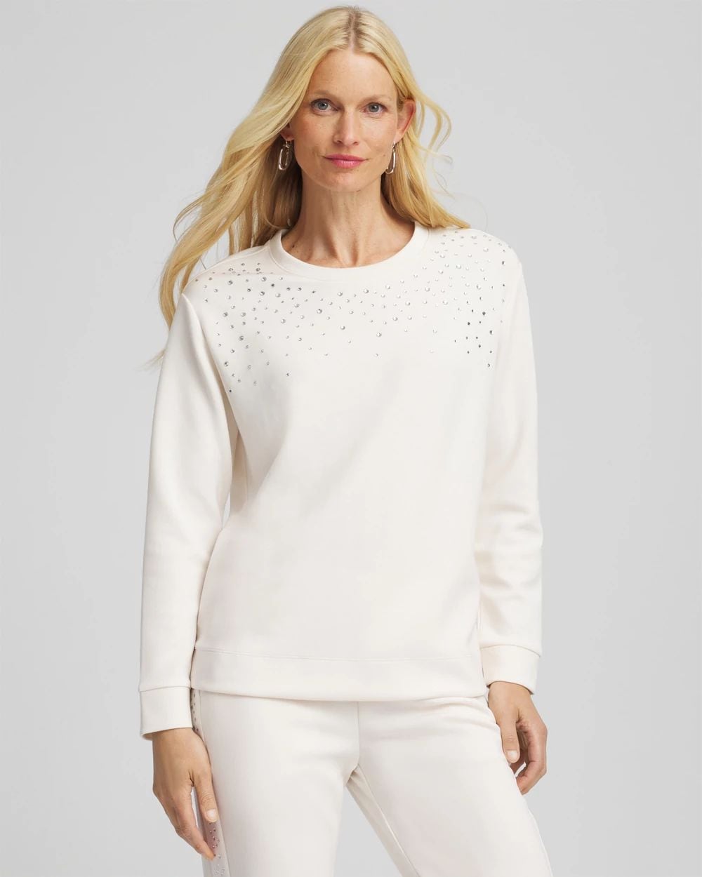 Zenergy® Scuba Rhinestone Pullover Top