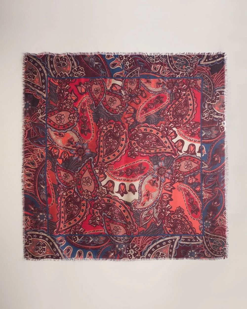 Oversized Square Paisley Scarf