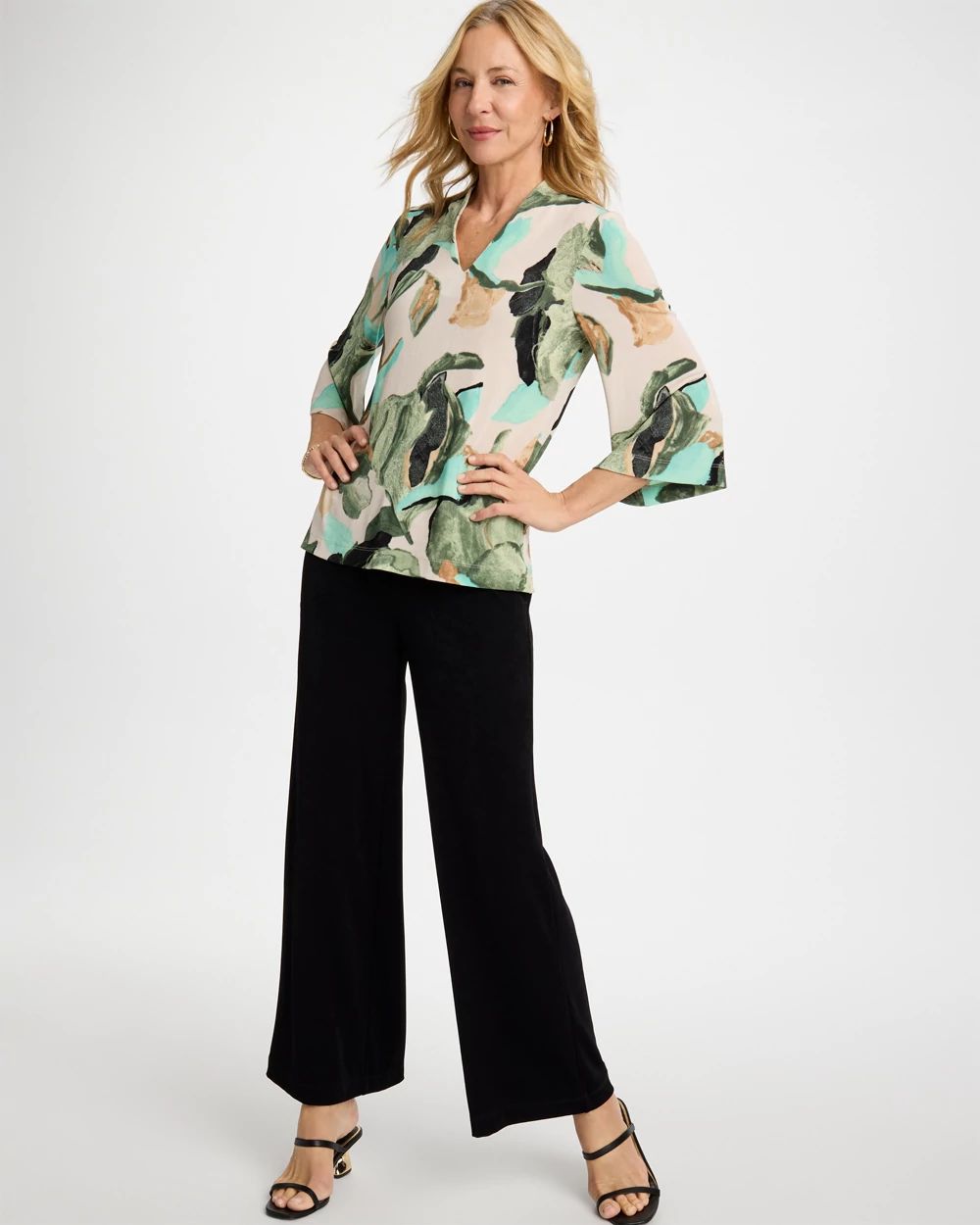 Travelers™ Bloom V-Neck Kimono Top click to view larger image.