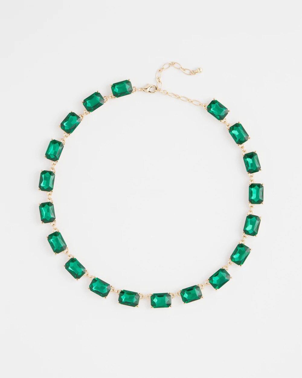 Emerald Cut Short Art Deco Necklace