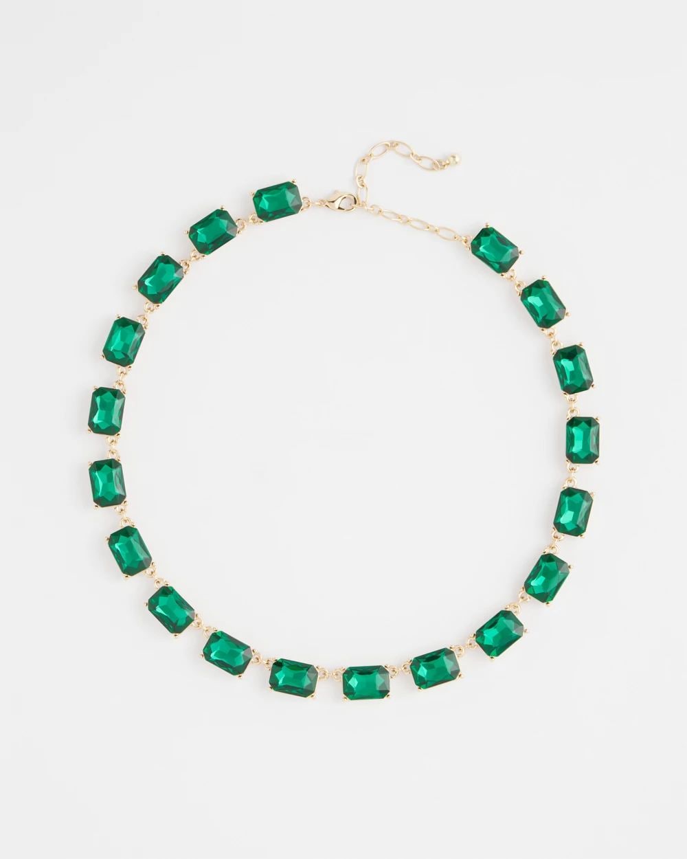 Emerald Cut Short Art Deco Necklace