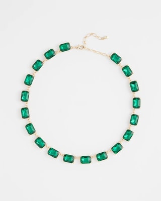 Emerald Cut Short Art Deco Necklace
