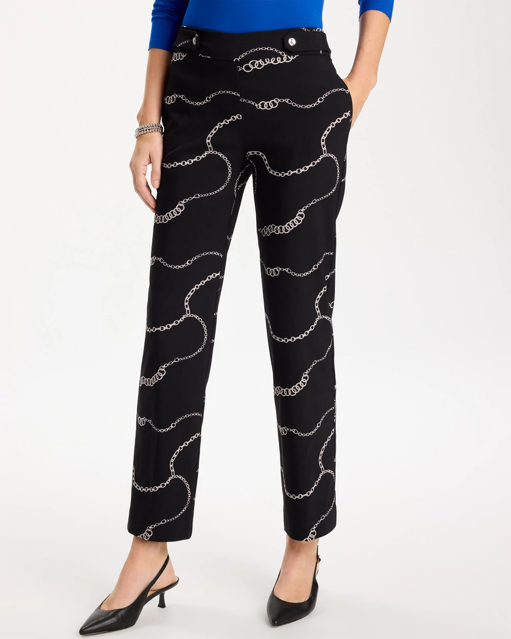 Brigitte™ Gilded Tab Straight Pants